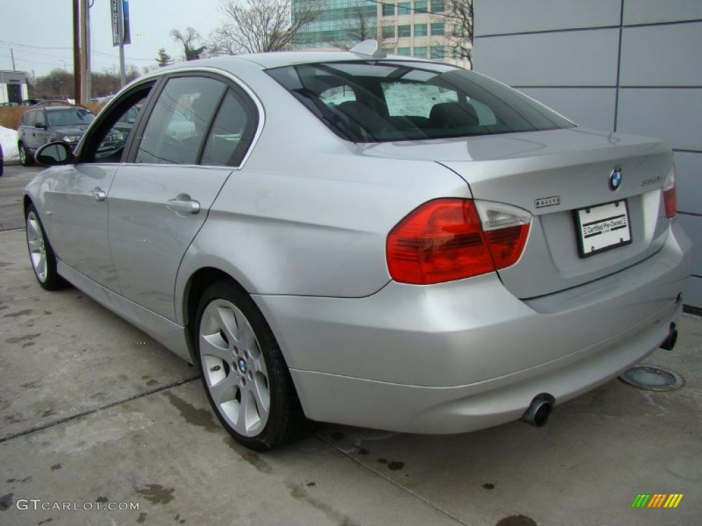 2007 3 Series 335xi Sedan - Titanium Silver Metallic / Black photo #5