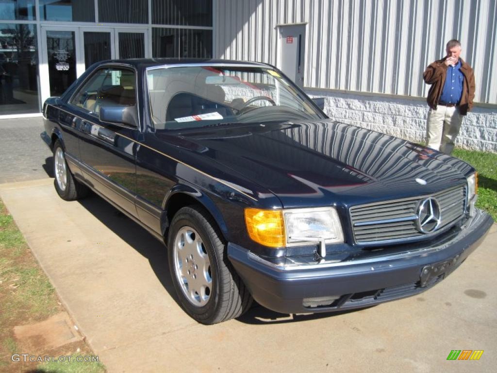 1991 S Class 560 SEC Coupe - Midnight Blue / Parchment photo #2