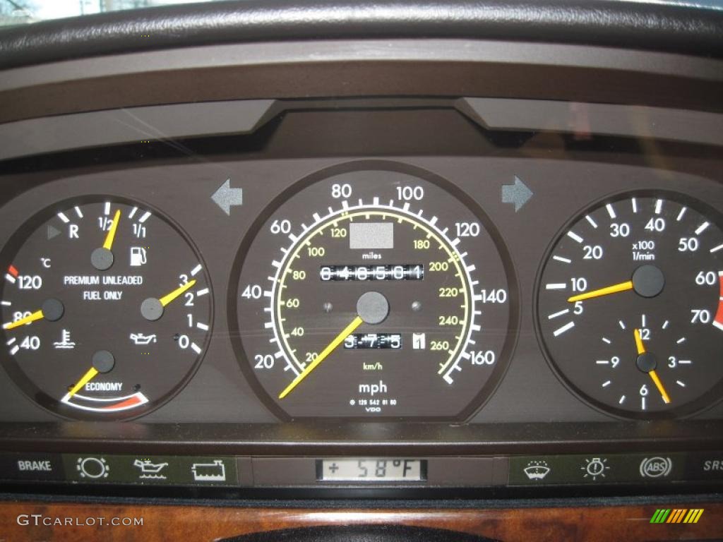 1991 Mercedes-Benz S Class 560 SEC Coupe Gauges Photo #43082934