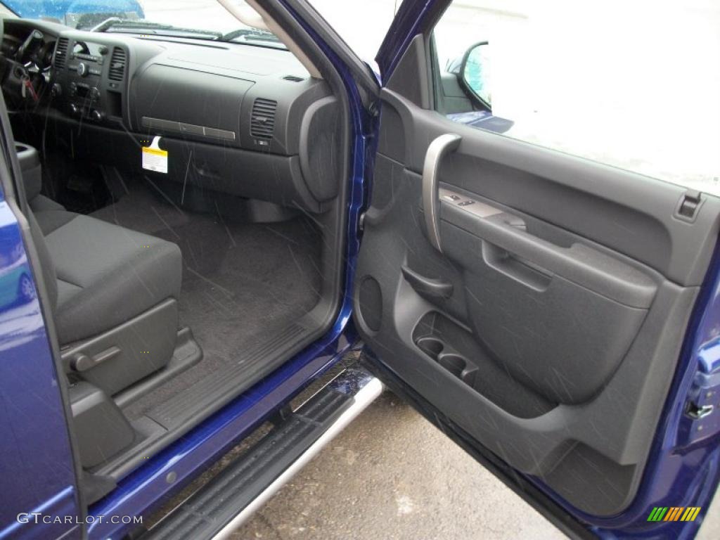 Ebony Interior 2011 Chevrolet Silverado 1500 LT Extended Cab 4x4 Photo #43084395