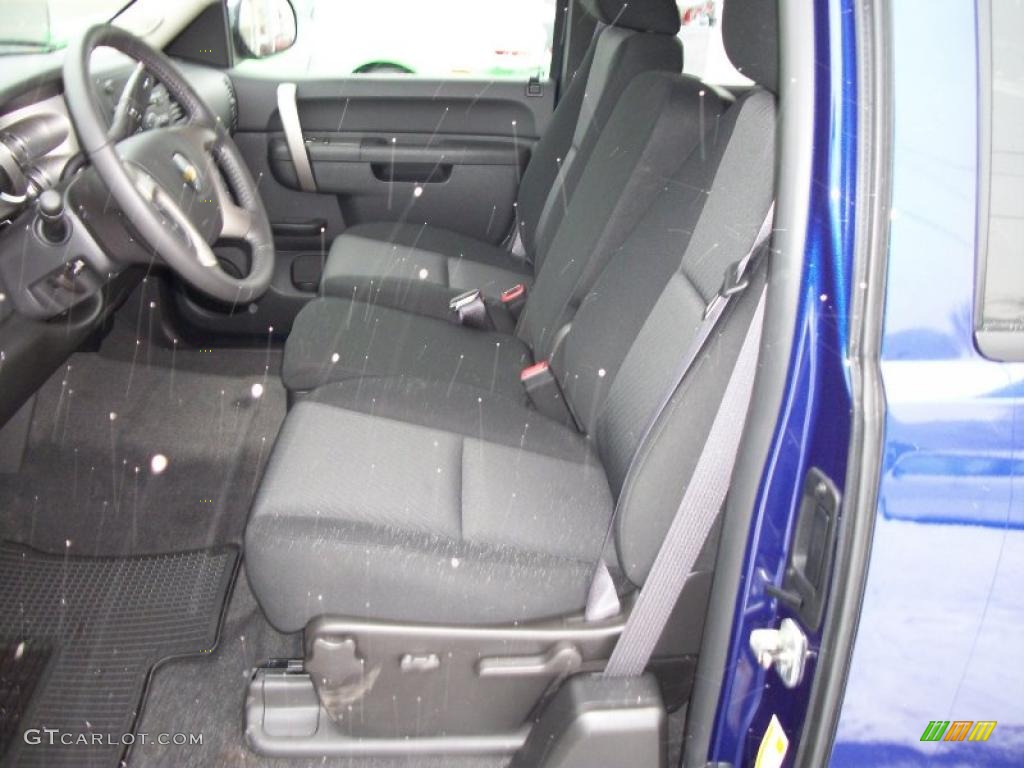 Ebony Interior 2011 Chevrolet Silverado 1500 LT Extended Cab 4x4 Photo #43084543