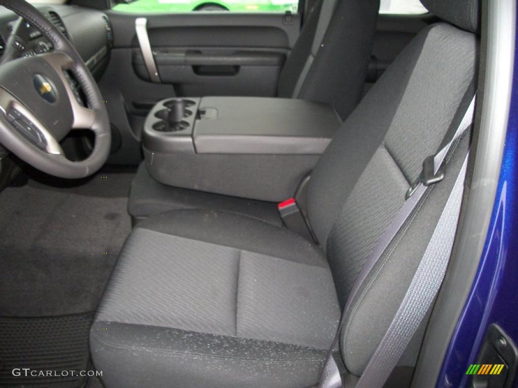Ebony Interior 2011 Chevrolet Silverado 1500 LT Extended Cab 4x4 Photo #43084591