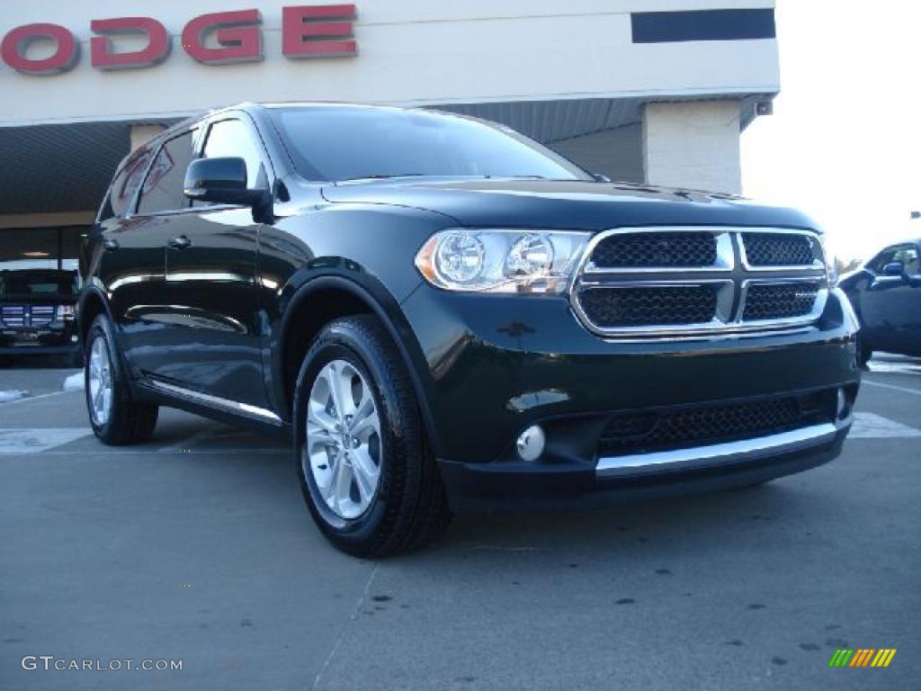 2011 Durango Crew 4x4 - Natural Green Pearl / Black photo #1