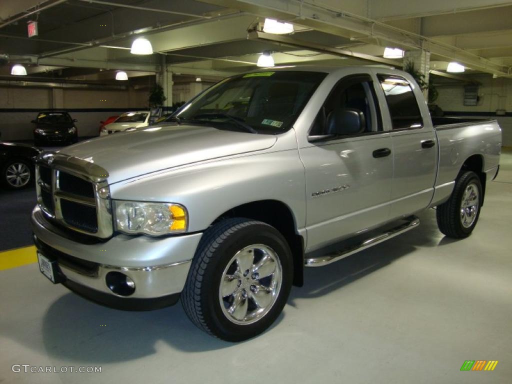 2003 Ram 1500 SLT Quad Cab 4x4 - Bright Silver Metallic / Dark Slate Gray photo #2