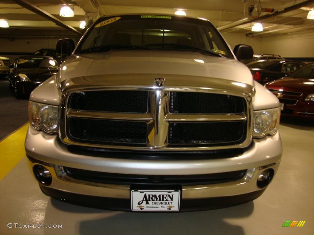 2003 Ram 1500 SLT Quad Cab 4x4 - Bright Silver Metallic / Dark Slate Gray photo #3