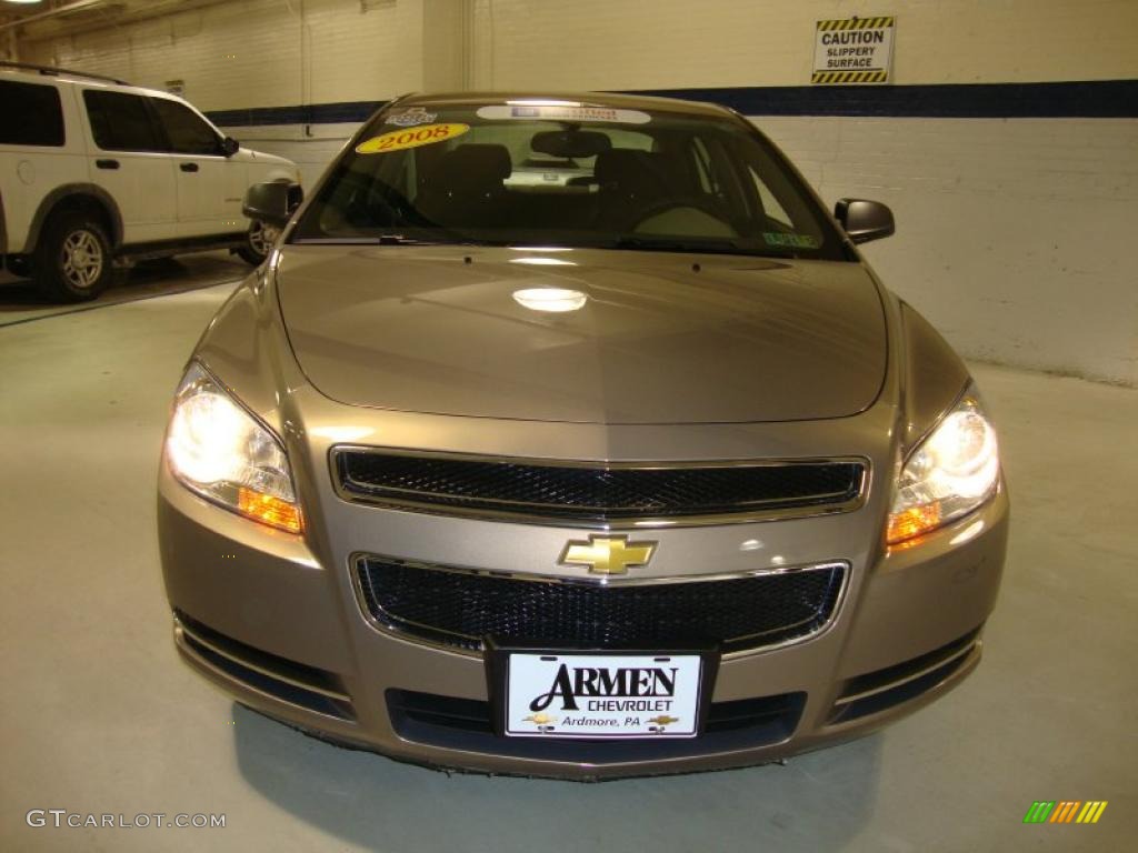 2008 Malibu LS Sedan - Amber Bronze Metallic / Cocoa/Cashmere Beige photo #3