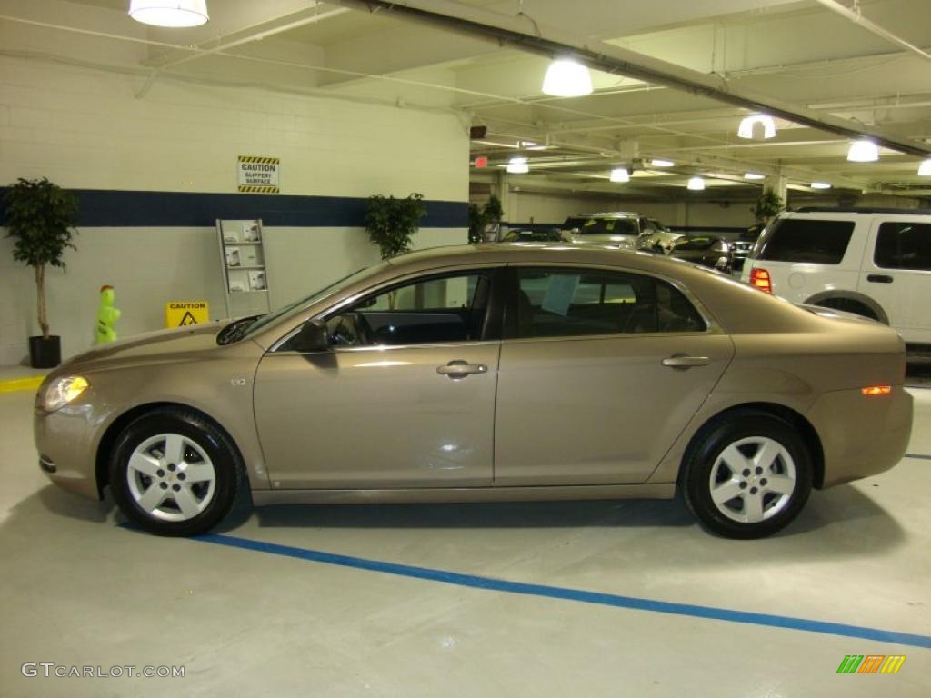 2008 Malibu LS Sedan - Amber Bronze Metallic / Cocoa/Cashmere Beige photo #9