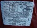 CGG: Carnival Red 2000 Jaguar XJ XJ8 Color Code
