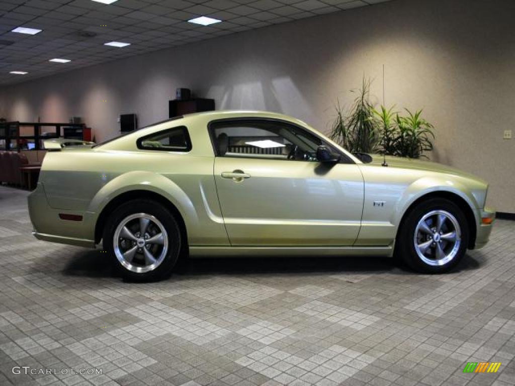 2006 Mustang GT Premium Coupe - Legend Lime Metallic / Light Parchment photo #12