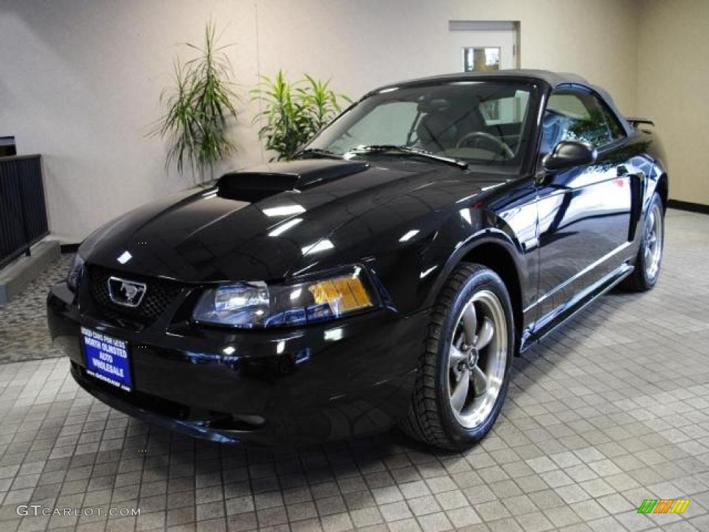 2003 Mustang GT Convertible - Black / Medium Parchment photo #2