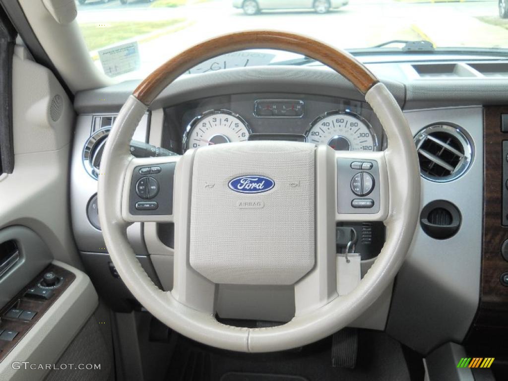 2007 Ford Expedition Limited Stone Steering Wheel Photo #43096156
