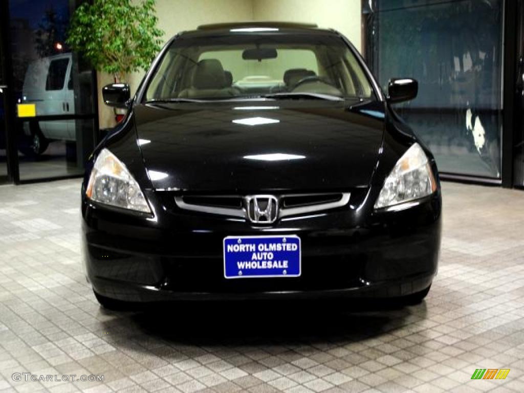 2003 Accord EX V6 Sedan - Nighthawk Black Pearl / Ivory photo #10