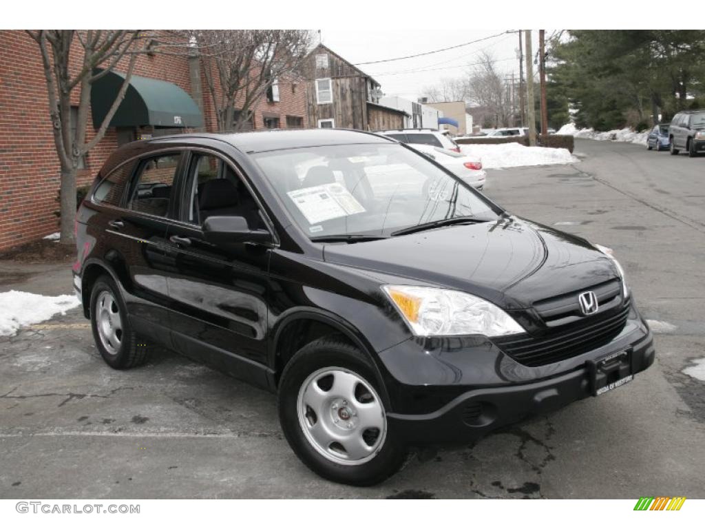2008 CR-V LX 4WD - Nighthawk Black Pearl / Black photo #3
