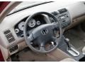 Beige 2002 Honda Civic EX Sedan Dashboard