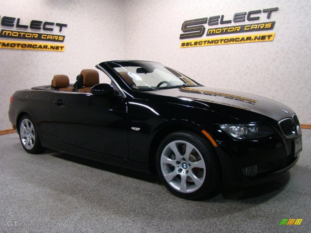 2008 3 Series 335i Convertible - Jet Black / Saddle Brown/Black photo #3