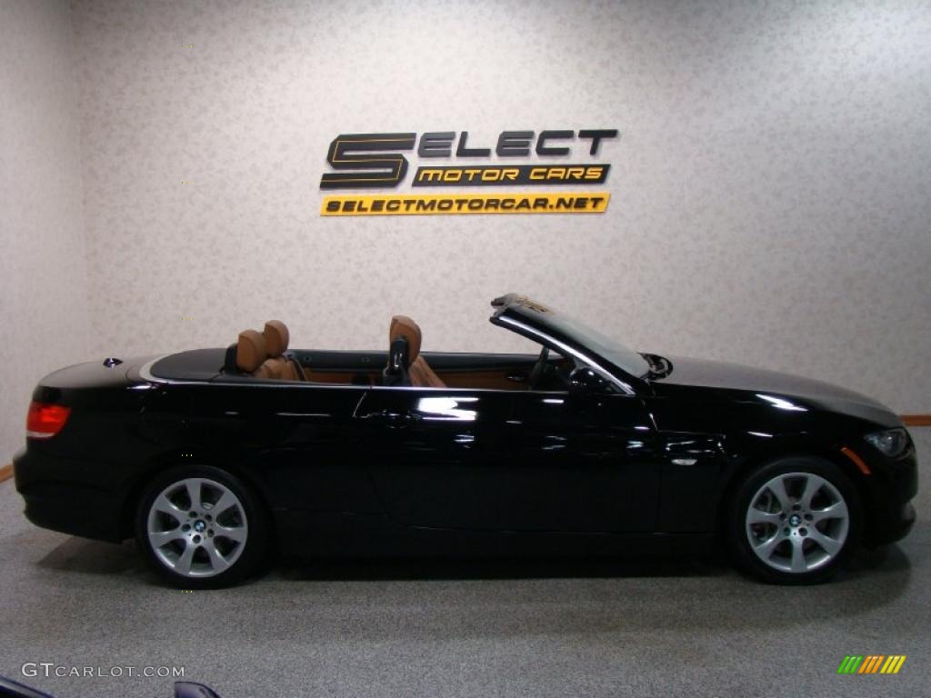 2008 3 Series 335i Convertible - Jet Black / Saddle Brown/Black photo #4