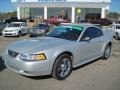 2000 Silver Metallic Ford Mustang V6 Coupe  photo #1
