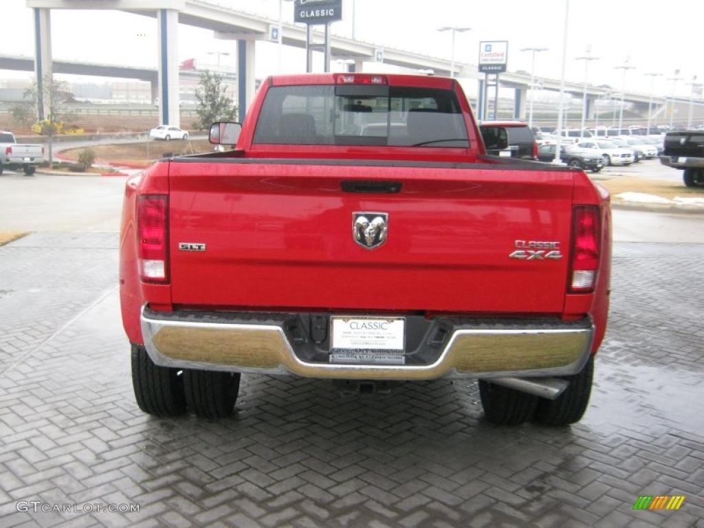 Flame Red 2011 Dodge Ram 3500 HD SLT Regular Cab 4x4 Dually Exterior Photo #43113755