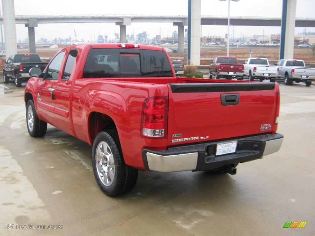 2011 Sierra 1500 Texas Edition Extended Cab - Fire Red / Ebony/Light Cashmere photo #3