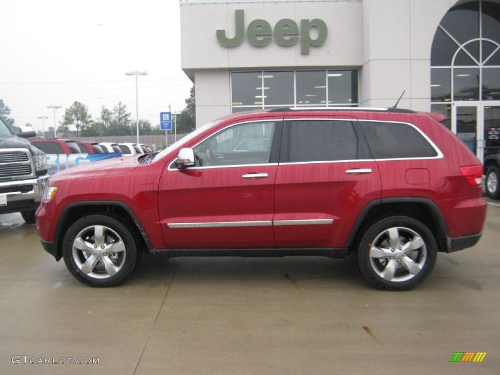 Inferno Red Crystal Pearl 2011 Jeep Grand Cherokee Overland Exterior Photo #43118509