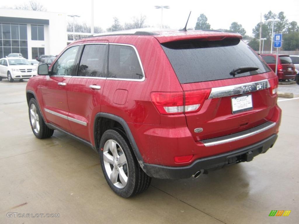 Inferno Red Crystal Pearl 2011 Jeep Grand Cherokee Overland Exterior Photo #43118521
