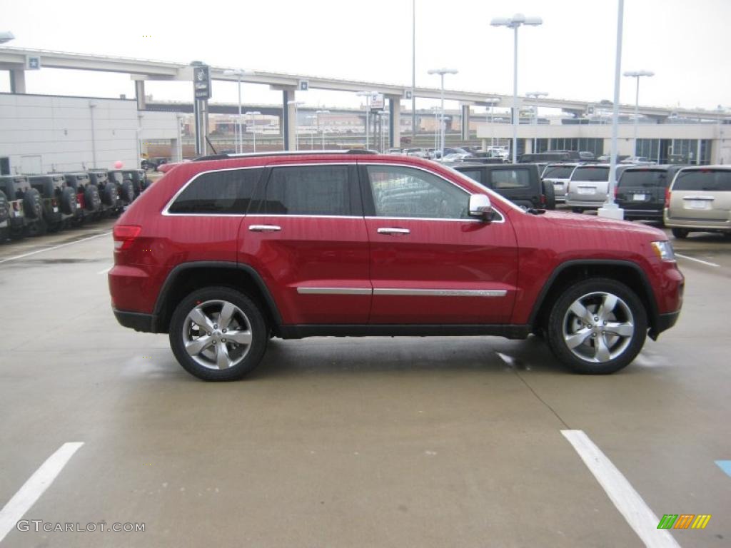 Inferno Red Crystal Pearl 2011 Jeep Grand Cherokee Overland Exterior Photo #43118569