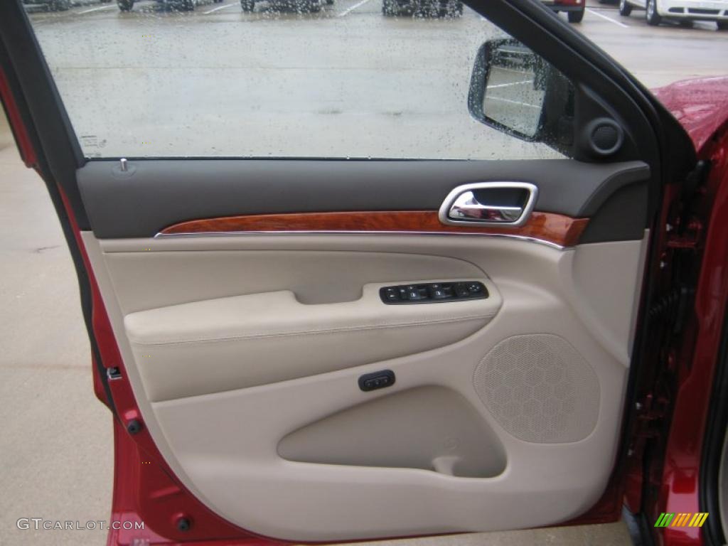 2011 Jeep Grand Cherokee Overland Dark Frost Beige/Light Frost Beige Door Panel Photo #43118721