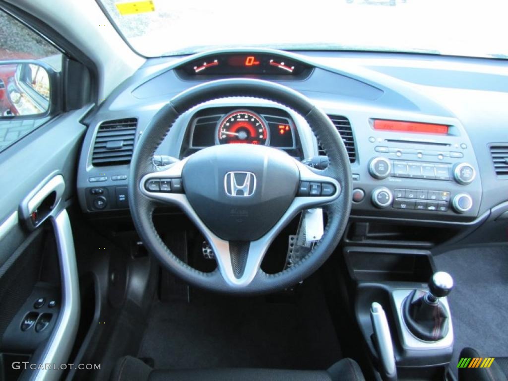 2009 Honda Civic Si Coupe Black Dashboard Photo #43118741