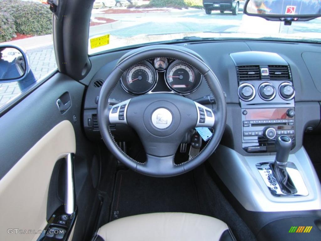 2008 Saturn Sky Red Line Roadster Tan Steering Wheel Photo #43119173