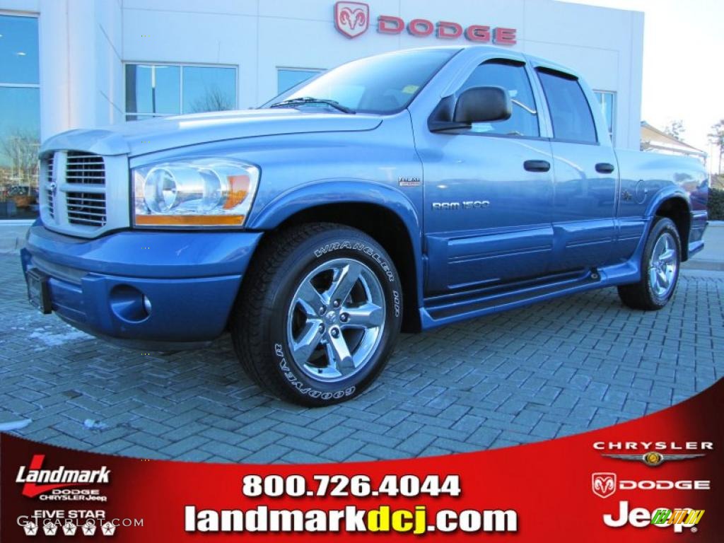 2006 Ram 1500 Sport Quad Cab - Atlantic Blue Pearl / Medium Slate Gray photo #1