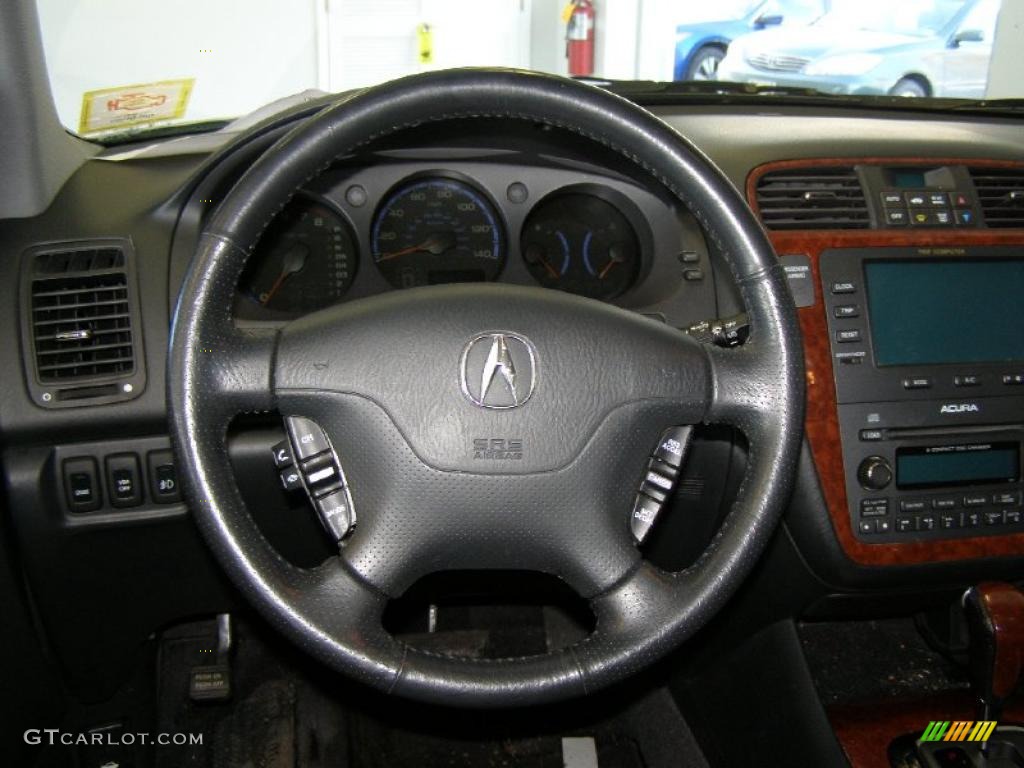 2005 Acura MDX Standard MDX Model Ebony Steering Wheel Photo #43122718