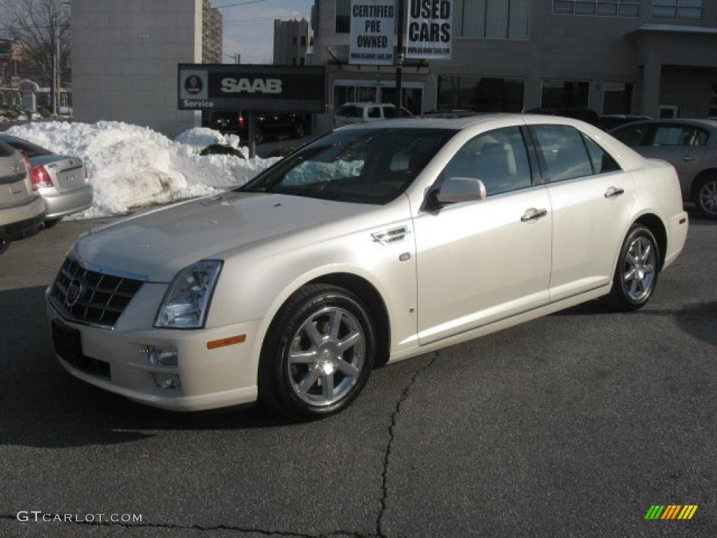 White Diamond Tricoat 2008 Cadillac STS 4 V6 AWD Exterior Photo #43122730