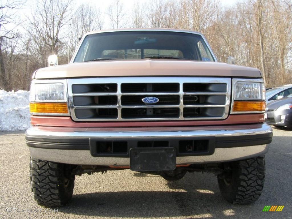 1995 F250 XLT Extended Cab 4x4 - Light Santa Fe Metallic / Tan photo #2