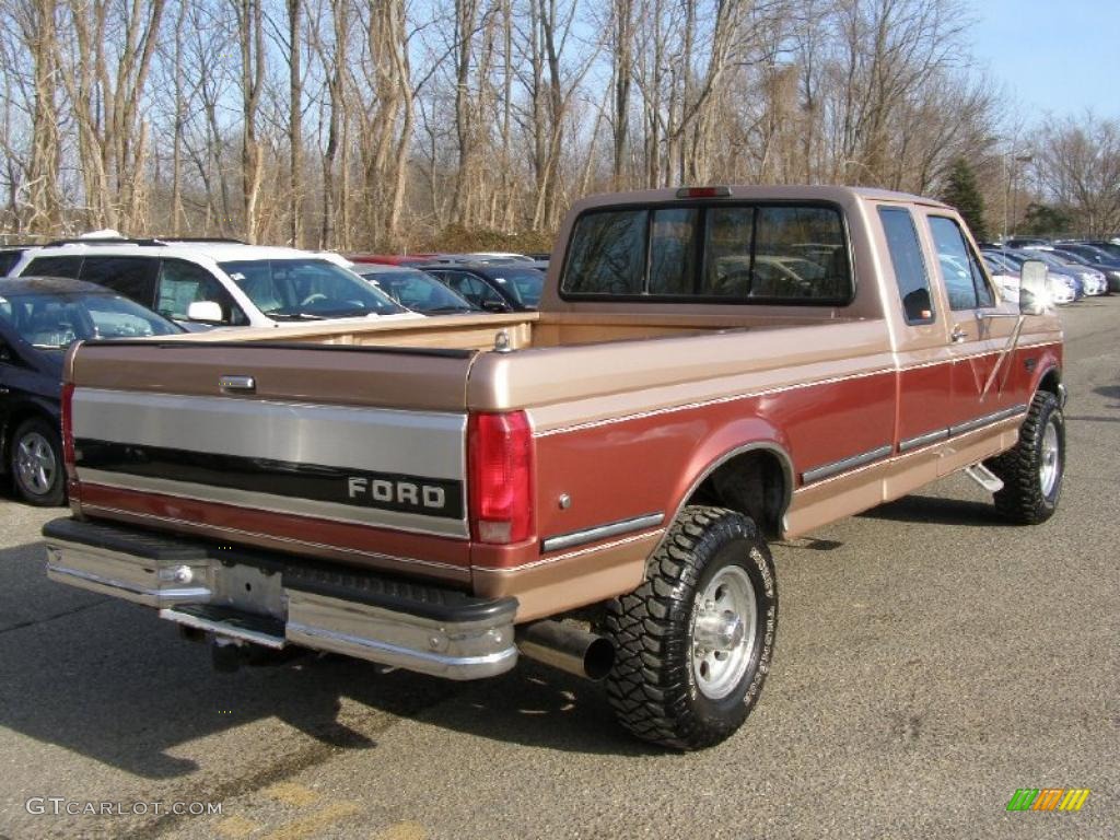 Light Santa Fe Metallic 1995 Ford F250 XLT Extended Cab 4x4 Exterior Photo #43123034