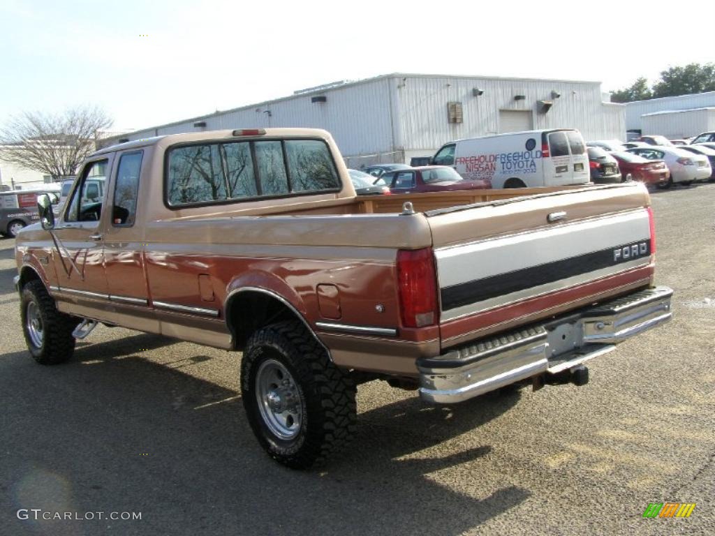 Light Santa Fe Metallic 1995 Ford F250 XLT Extended Cab 4x4 Exterior Photo #43123082