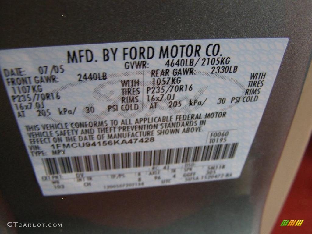 2006 Escape Color Code DV for Titanium Green Metallic Photo #43123594