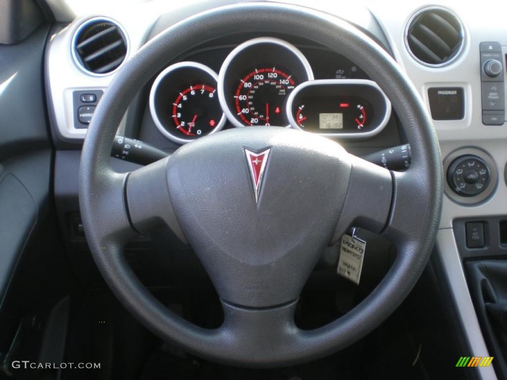 2009 Pontiac Vibe 2.4 Ebony Steering Wheel Photo #43124583