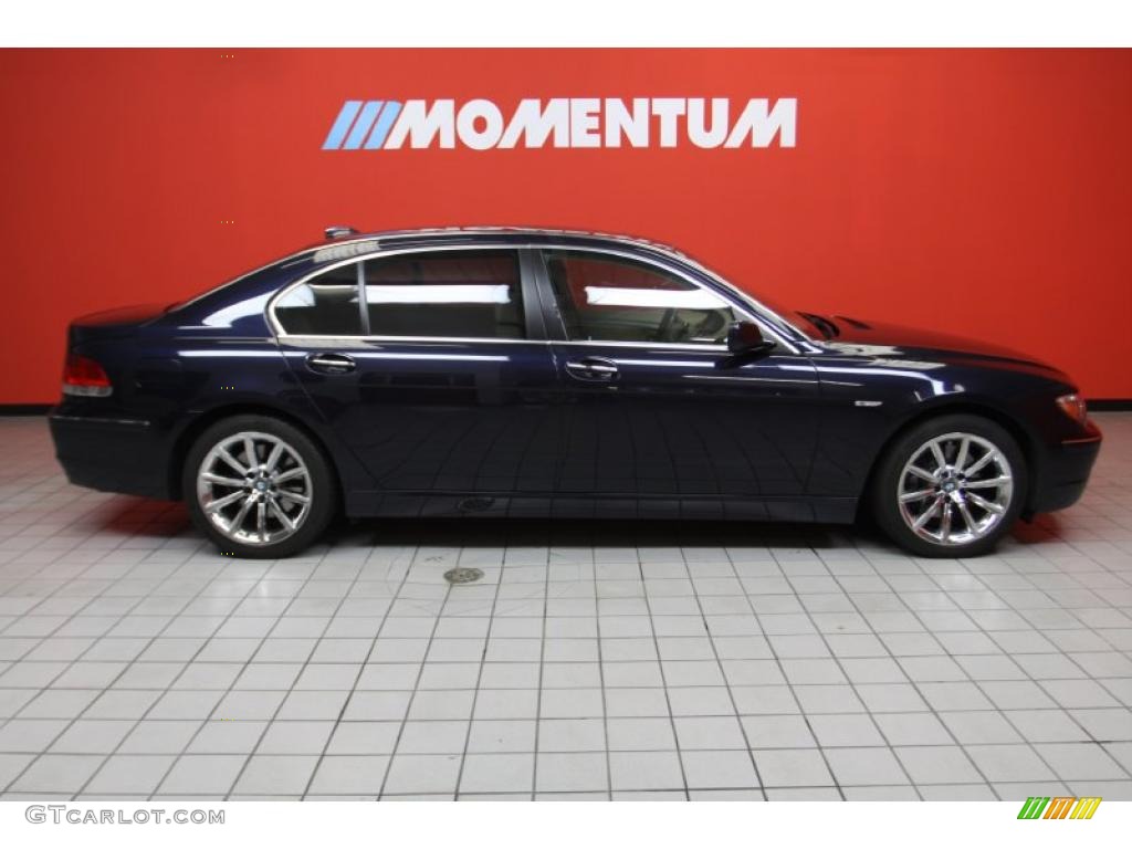 2008 7 Series 750Li Sedan - Monaco Blue Metallic / Beige photo #4