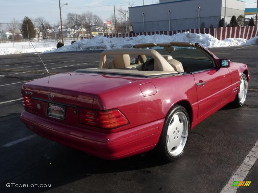 1996 SL 320 Roadster - Imperial Red / Parchment photo #3