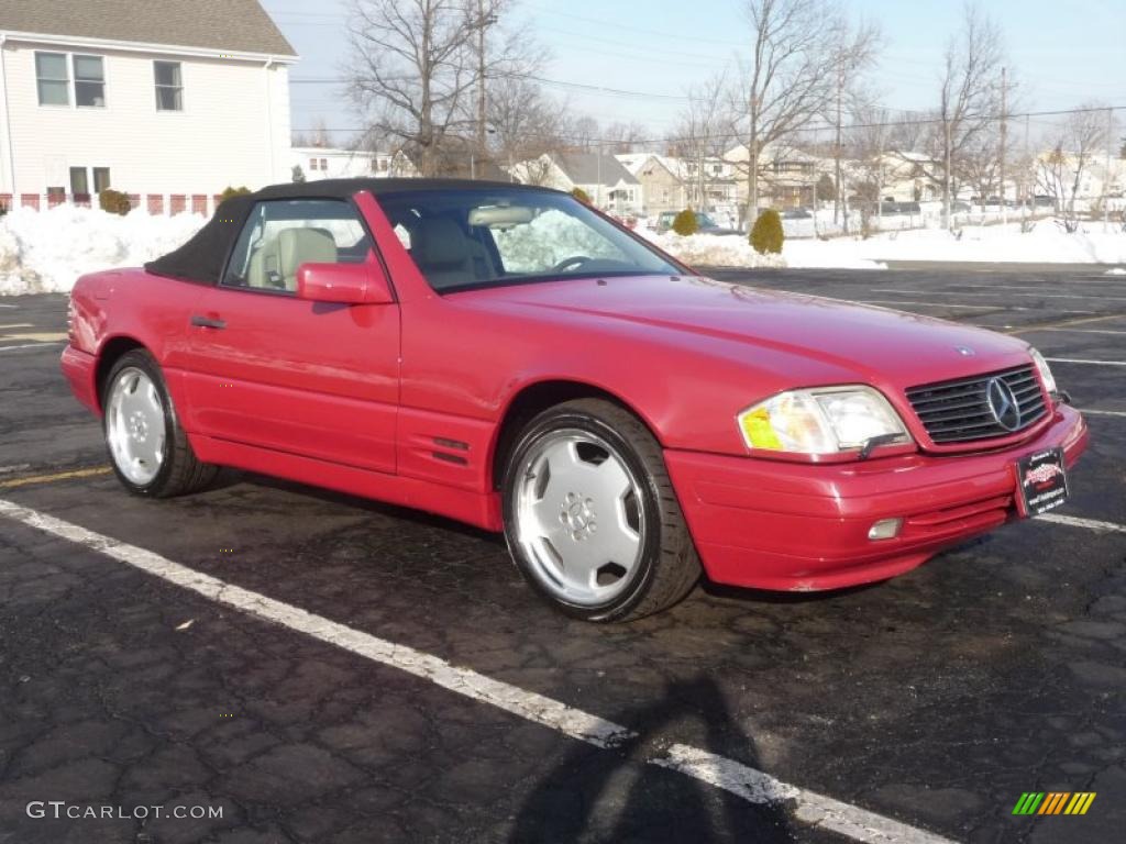 1996 SL 320 Roadster - Imperial Red / Parchment photo #8