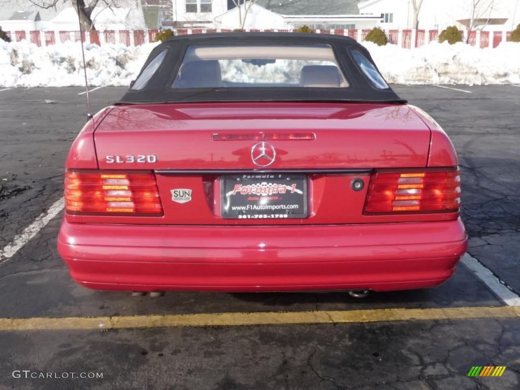 1996 SL 320 Roadster - Imperial Red / Parchment photo #10