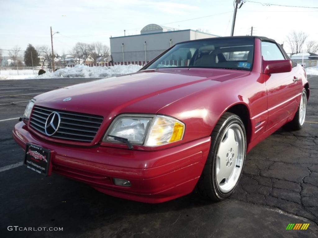 1996 SL 320 Roadster - Imperial Red / Parchment photo #13