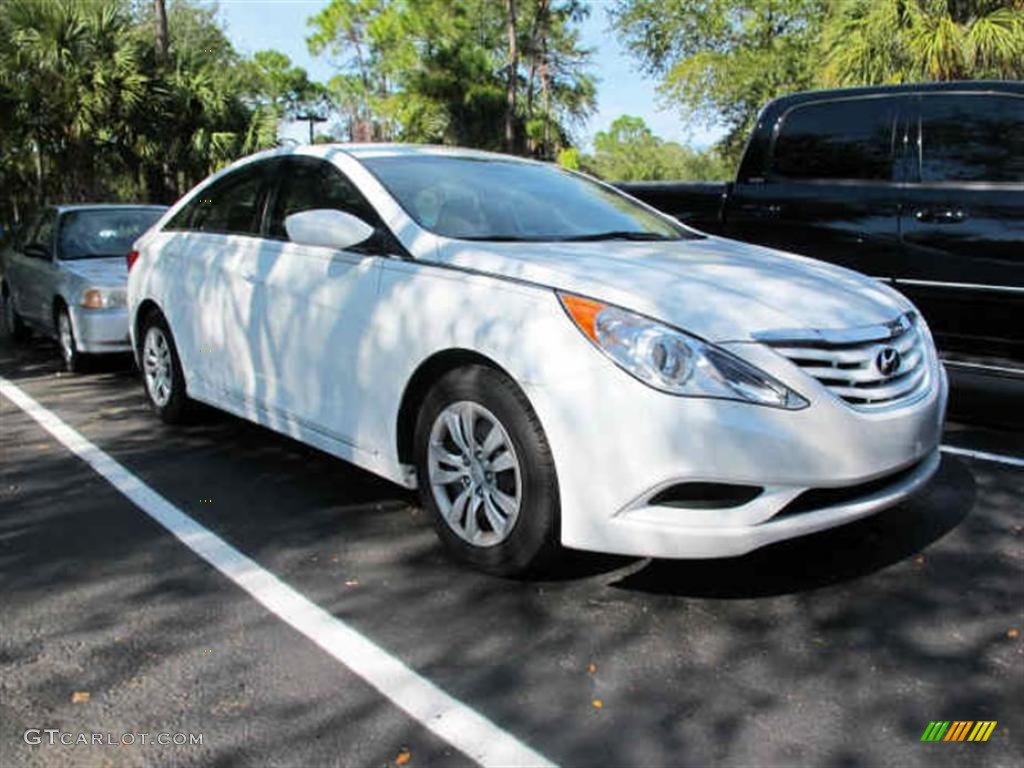 2011 Sonata GLS - Pearl White / Camel photo #1