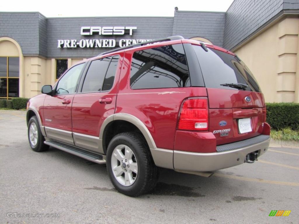 2004 Explorer Eddie Bauer 4x4 - Redfire Metallic / Medium Parchment photo #5