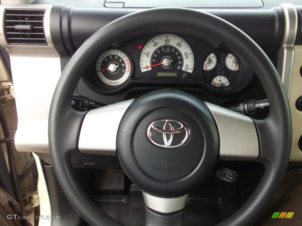 2008 Toyota FJ Cruiser Standard FJ Cruiser Model Dark Charcoal Steering Wheel Photo #43137343