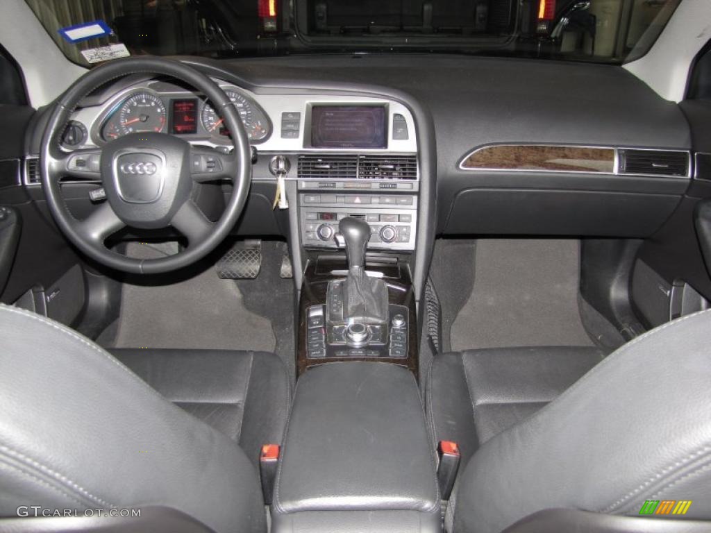 2007 Audi A6 3.2 Sedan Ebony Dashboard Photo #43137591