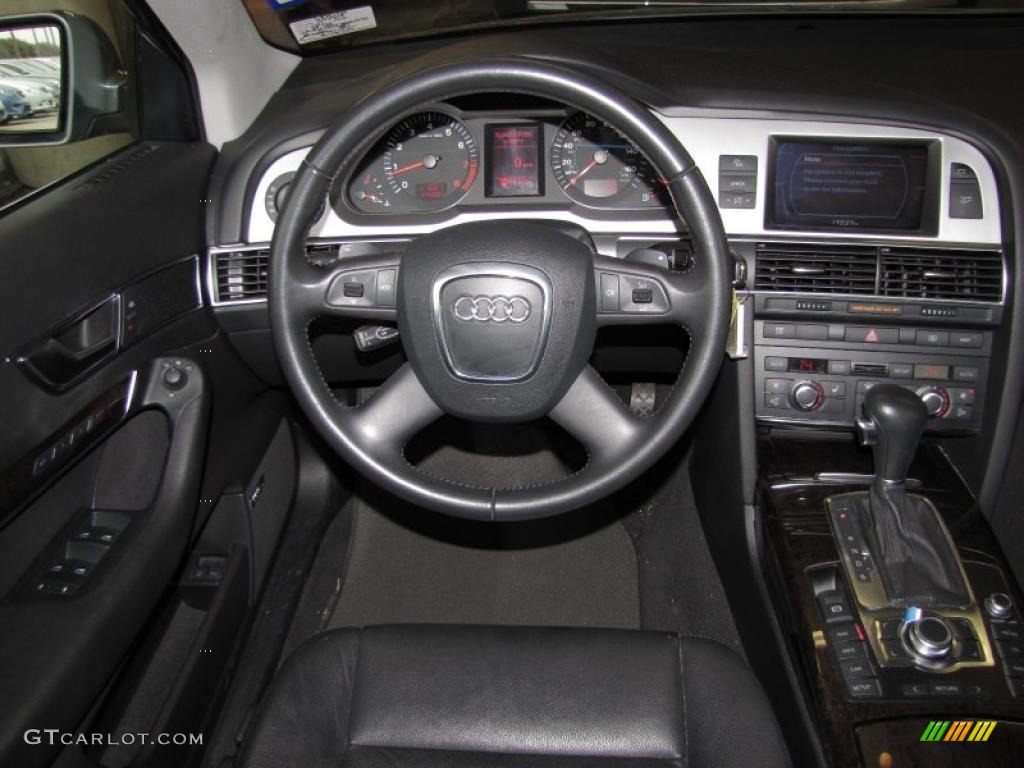 2007 Audi A6 3.2 Sedan Ebony Dashboard Photo #43137599