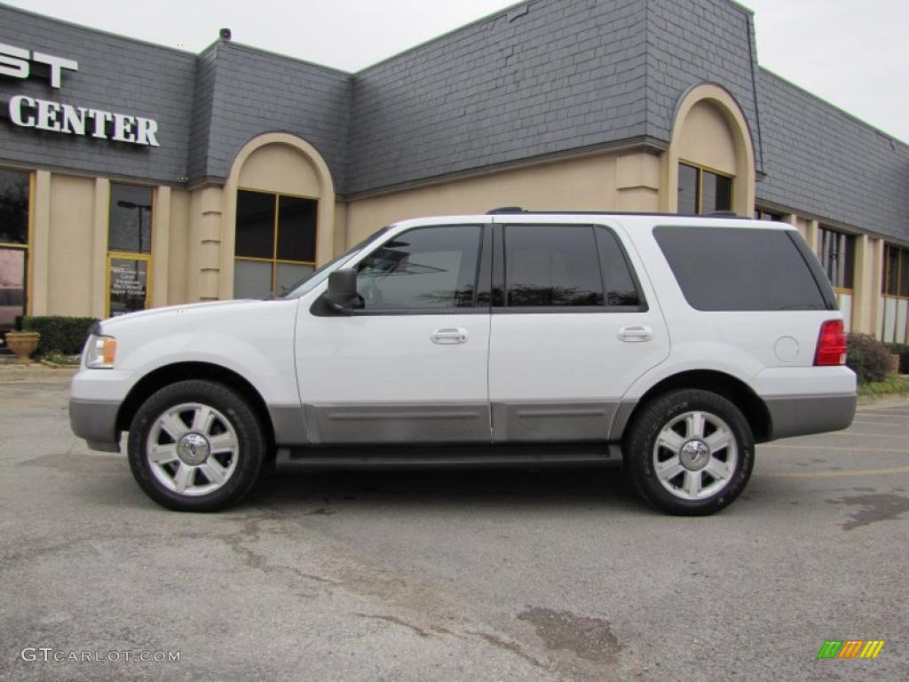 2003 Expedition XLT - Oxford White / Flint Grey photo #4