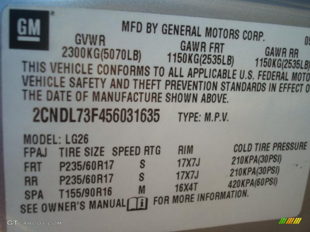 2005 Equinox LT AWD - Galaxy Silver Metallic / Light Gray photo #23