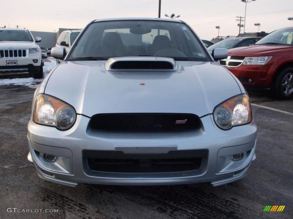 2004 Impreza WRX STi - Platinum Silver Metallic / Blue Ecsaine/Black photo #7